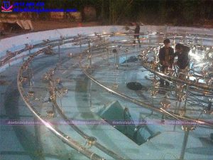 Lắp đặt hệ thống thiết bị cho đài phun nước Sông Công