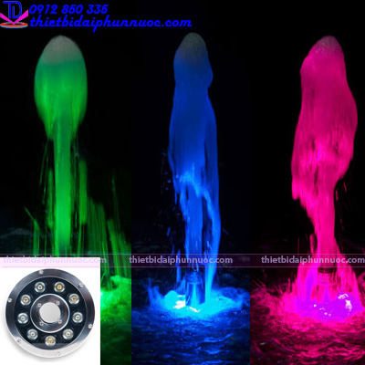 Đèn âm nước dạng bánh xe 9W đổi màu 1