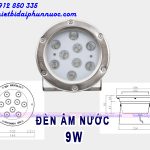 Đèn Led âm nước 9W đổi màu 2