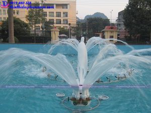 Thi công đài phun nước trụ sở công an Quảng Ninh 4
