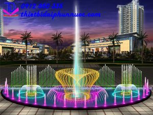 Đài phun nước hình bán nguyệt