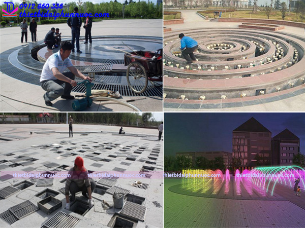 Lắp đặt đài phun nước âm sàn 3