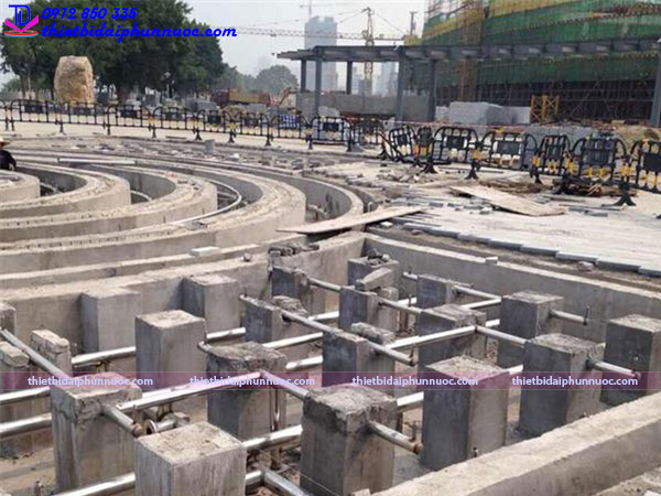 Lắp đặt đài phun nước âm sàn 9