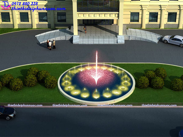 Mẫu đài phun nước hồ hình tròn 19