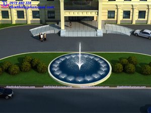 Mẫu đài phun nước hồ hình tròn 20