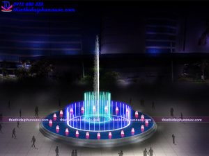 Mẫu đài phun nước hồ hình tròn 28