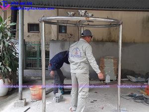 Thi công đài phun nước bể tròn 1