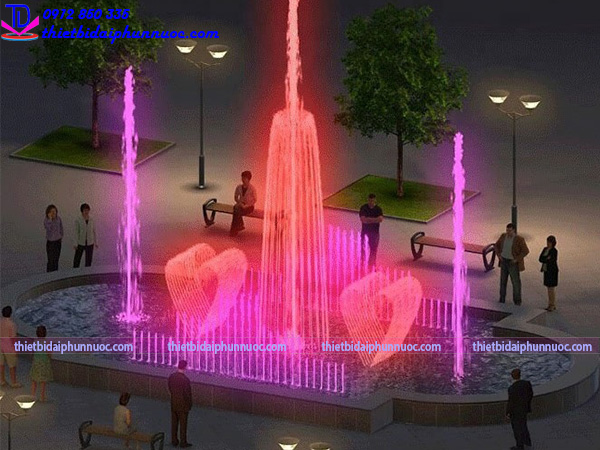 mẫu nhạc nước phố đi bộ