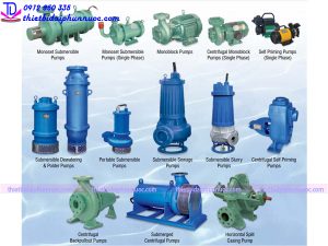 Máy bơm chìm 3 pha trục đứng MBH lắp cho đài phun nước 8