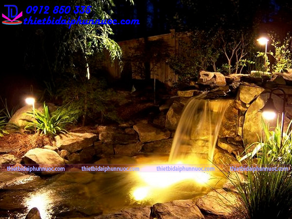 Đèn chiếu sáng tiểu cảnh -rọi thác nước- hồ nước-tường nước 3