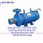 Bơm chìm trục ngang 10HP, 7.5Kw, 3 pha nhập khẩu Ấn Độ