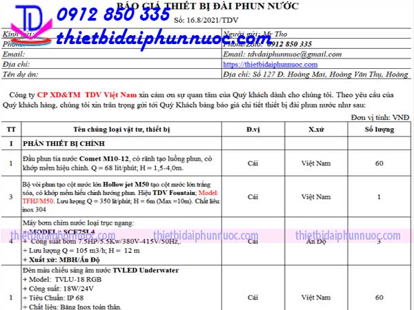 thi công đài phun nước
