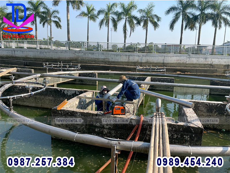 Đài phun nước sân vận động Hùng Vương - Phúc Yên - Vĩnh Phúc 2
