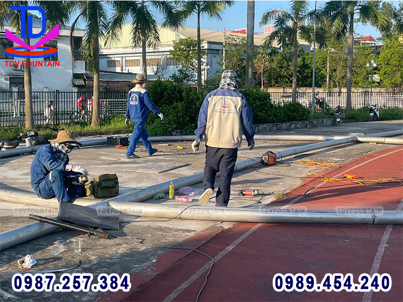 Đài phun nước sân vận động Hùng Vương - Phúc Yên - Vĩnh Phúc 3