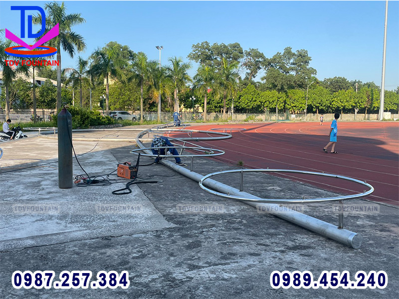 Đài phun nước sân vận động Hùng Vương - Phúc Yên - Vĩnh Phúc 4