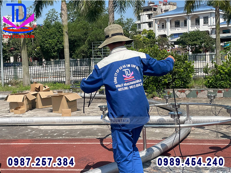 Đài phun nước sân vận động Hùng Vương - Phúc Yên - Vĩnh Phúc 5