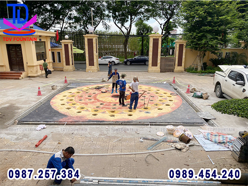 Sàn phun nước Bộ tư lệnh Cảnh vệ - Trấn Vũ - Ba Đình - Hà Nội 2