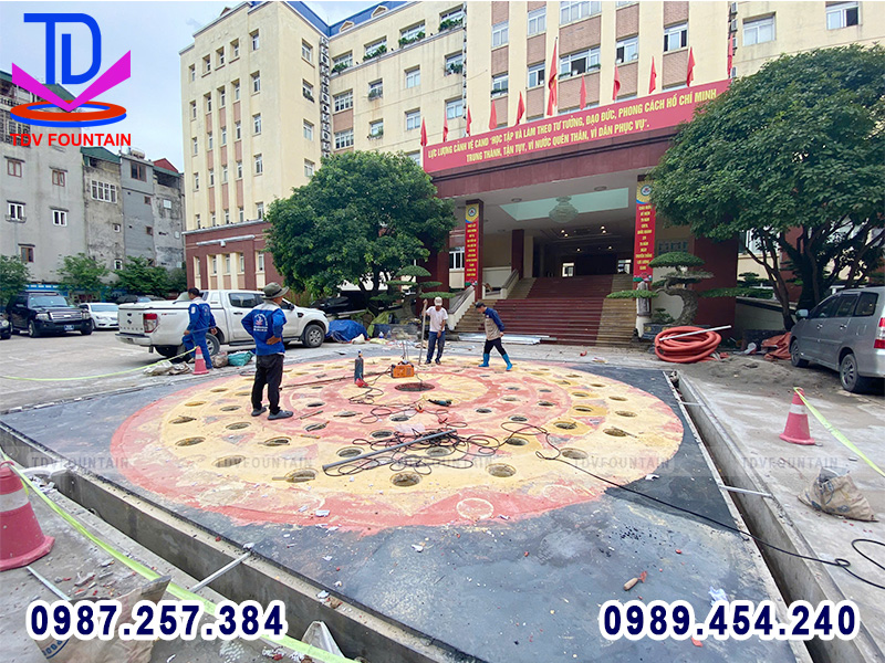 Sàn phun nước Bộ tư lệnh Cảnh vệ - Trấn Vũ - Ba Đình - Hà Nội 3