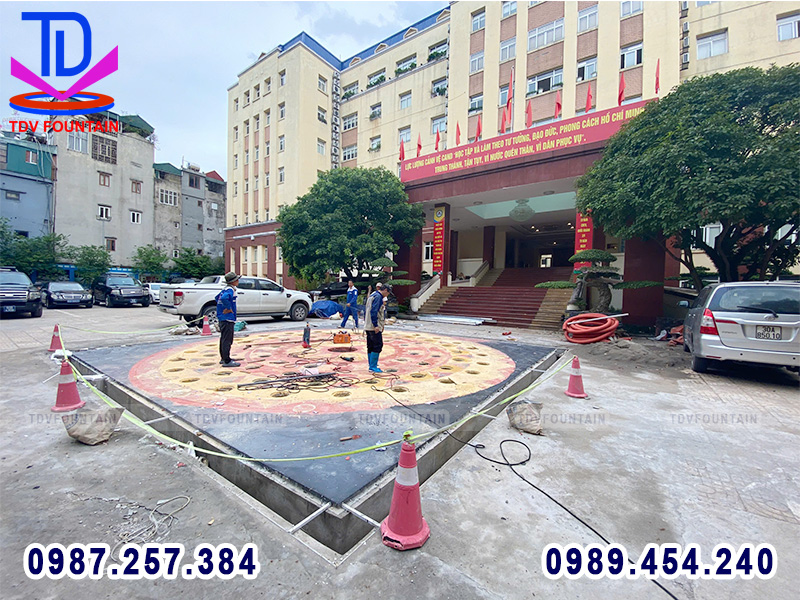Sàn phun nước Bộ tư lệnh Cảnh vệ - Trấn Vũ - Ba Đình - Hà Nội 4