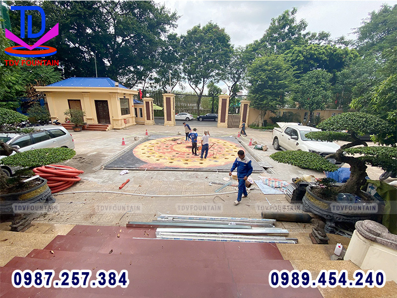 Sàn phun nước Bộ tư lệnh Cảnh vệ - Trấn Vũ - Ba Đình - Hà Nội 6