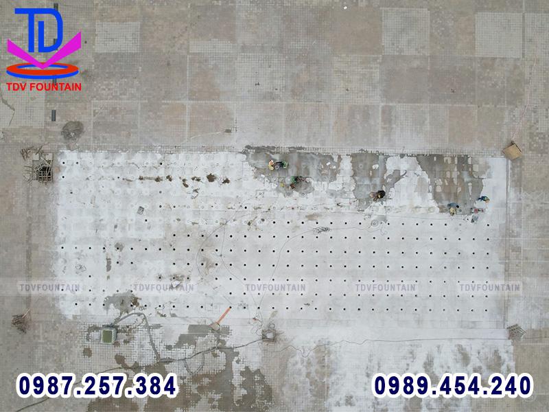 Một số hình ảnh thực tế công trình Sàn phun nước Trung tâm Hành Chính TP.Hải Phòng