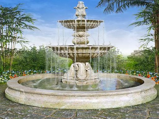 Một số mẫu đài phun nước giả đá composite đẹp cho sân vườn