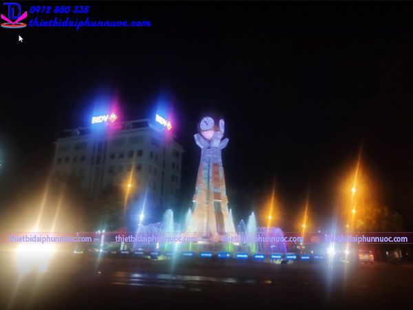 Hệ thống đèn LED âm nước trong các đài phun nước hiện đại