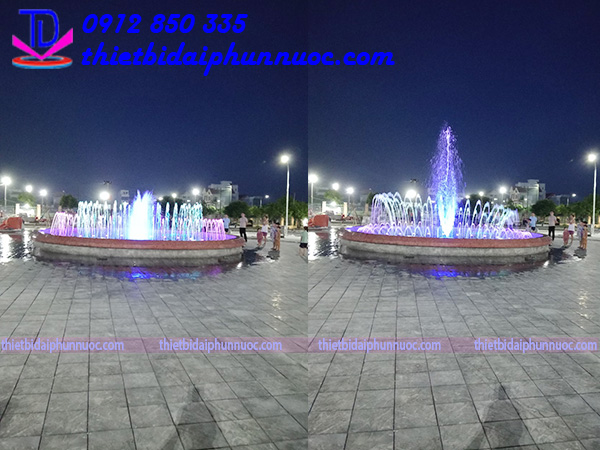 Đài phun nước quảng trường kết hợp giữa kiến trúc hiện đại và họa tiết tinh tế