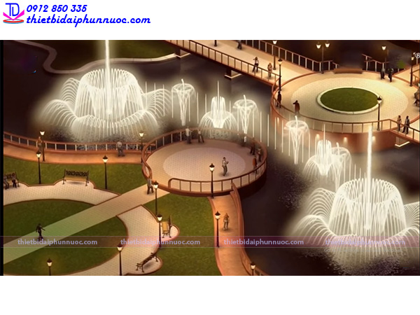 Nhạc nước thường được sử dụng làm tâm điểm trong lễ hội