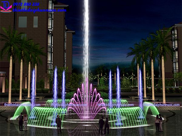 Nhạc nước hình elip thường ứng dụng công nghệ 3D Mapping