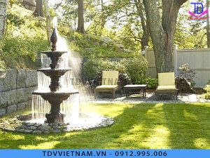 Để đài phun nước 5 tầng vận hành ổn định