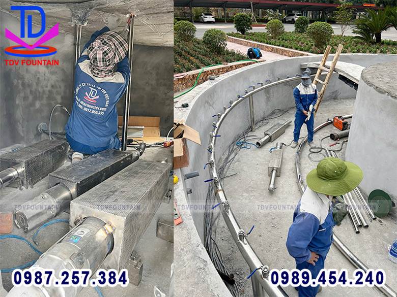 Đơn vị thi công đài phun nước ủy ban xã Ân Thi – Hưng Yên