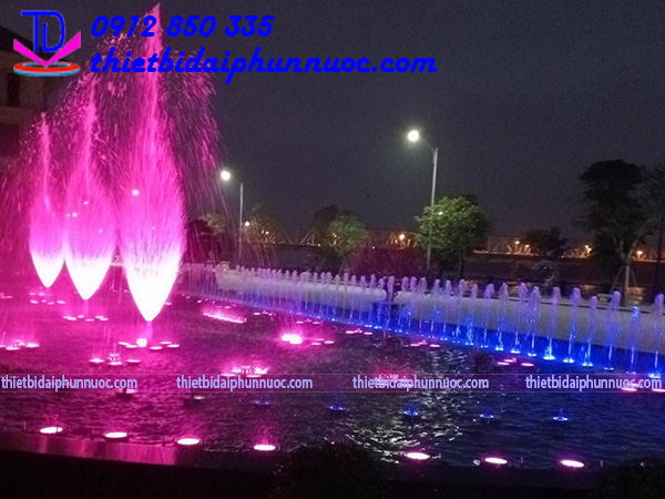 công nghệ ánh sáng 3D trong thi công nhạc nước