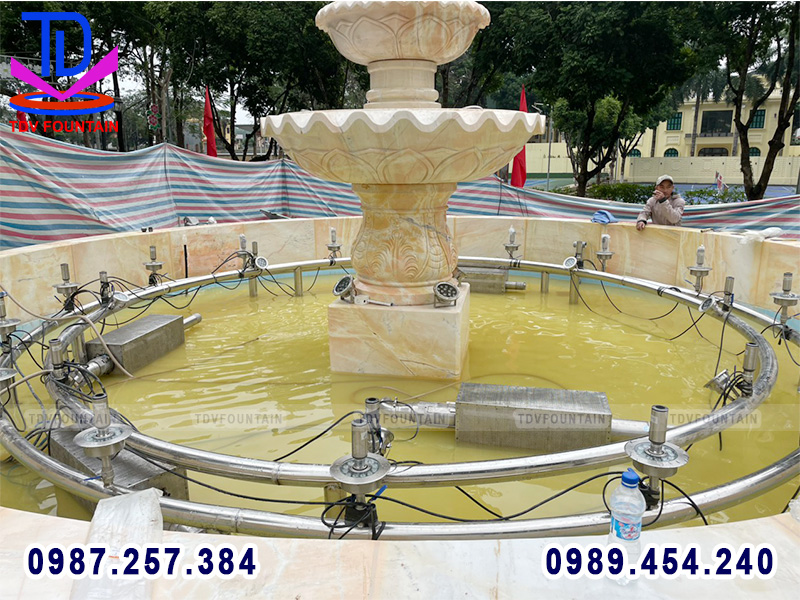 giải pháp đài phun nước trước sảnh chính
