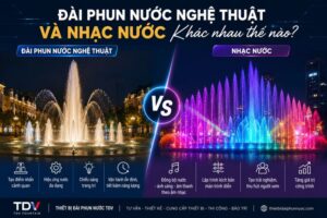Đài phun nước nghệ thuật và nhạc nước khác nhau như thế nào?